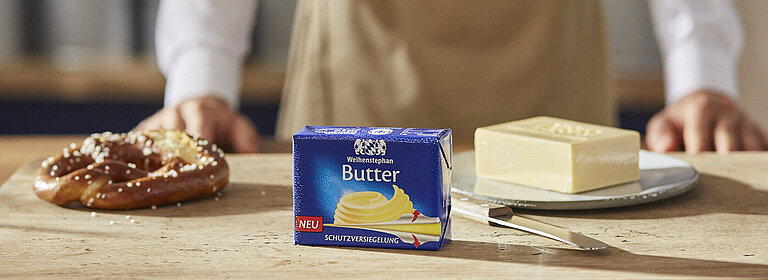 Abbildung Weihenstephan Butter auf einem Tisch