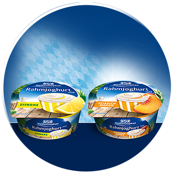 Abbildung Rahmjoghurt Zitrone und Pfirsich