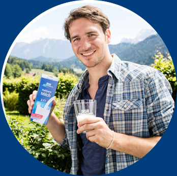Felix Neureuther mit einer H-Milch aus dem TV-Sport