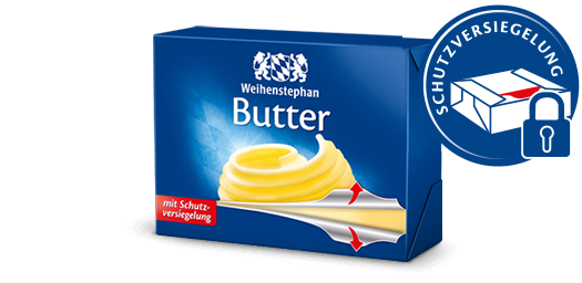 Weihenstephan Butter mit Schutzversiegelung