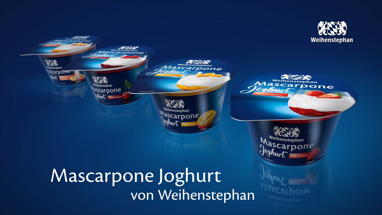 Abbildung Mascarpone Joghurts Molkerei Weihenstephan
