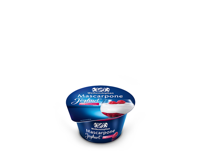 Mascarpone Joghurt auf Himbeere
