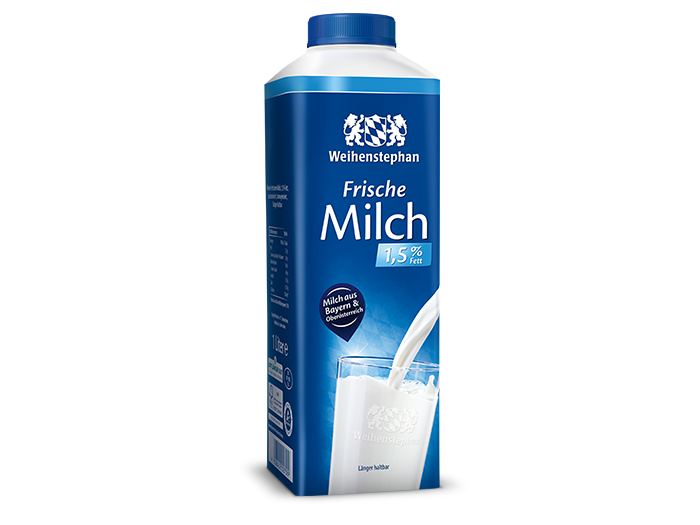 Frische Milch 1,5 % Fett, 1 Liter