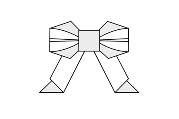 Abbildung Origami-Geschenkschleife