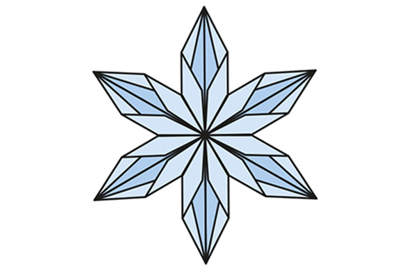 Abbildung Origami-Schneeflocke