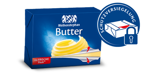 Weihenstephan-Butter mit Schutzversiegelung